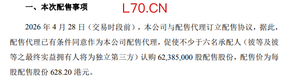 “宁王”大额募资近400亿港元！